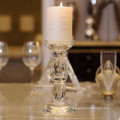 Élégant bougeoir en verre cristal européen pour la décoration